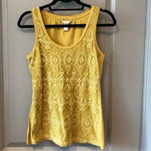 Great condition! Banana Rep mustard lace tank